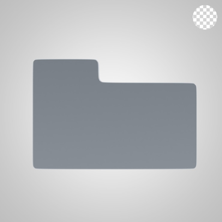 PSD icono de carpeta 3d y ilustración