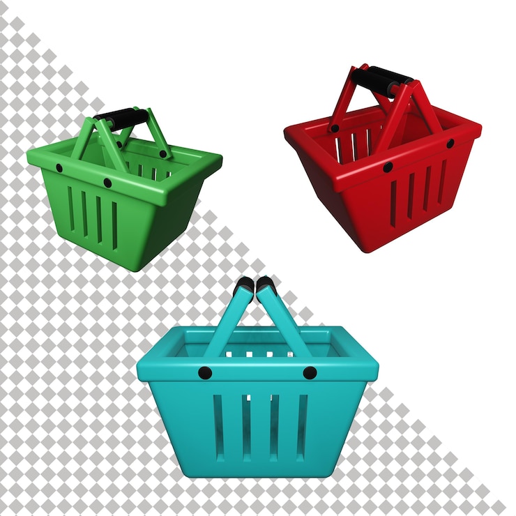 PSD icono del carrito de compras 3d