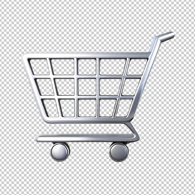 icono del carrito de compras en fondo transparente