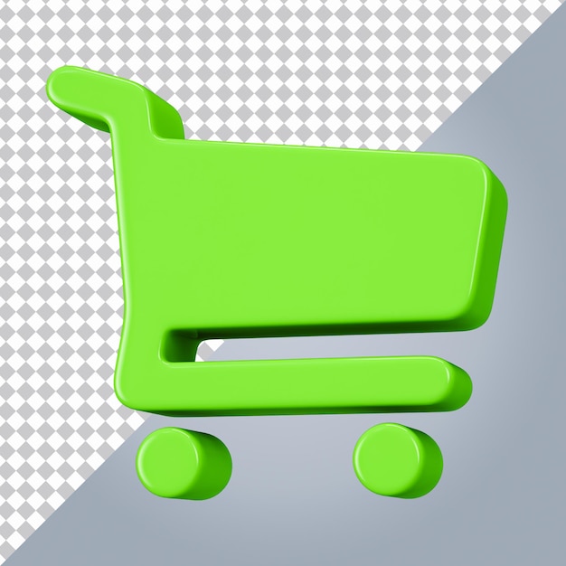 Icono de carro de compras 3d