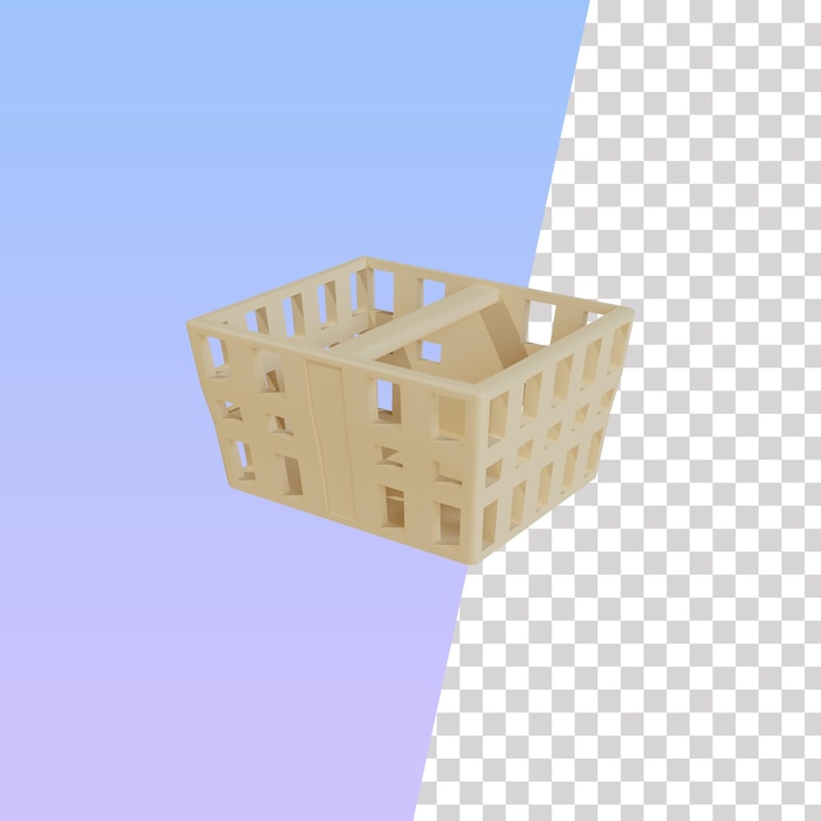 PSD icono de carro de compras 3d
