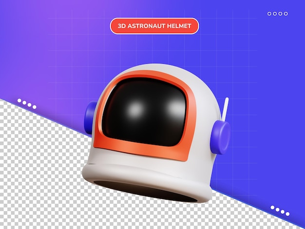 PSD el icono del casco de astronauta en 3d