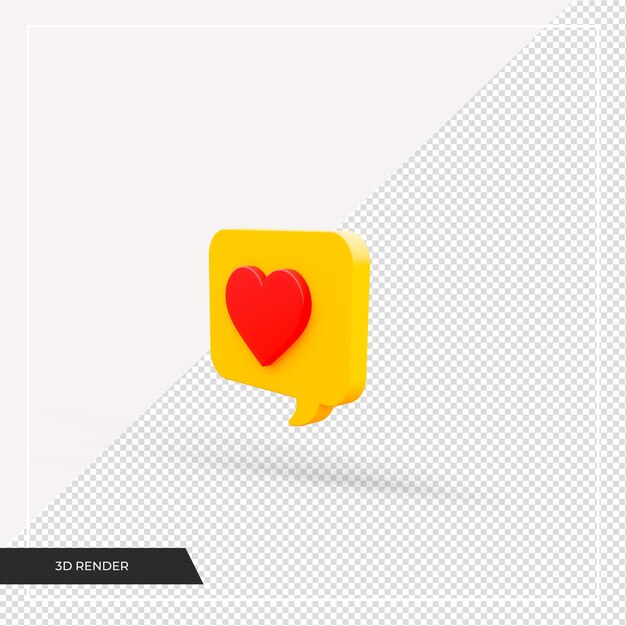 Icono de chat 3d aislado