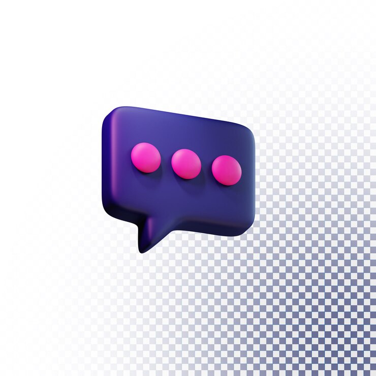 PSD icono de chat 3d, concepto aislado de renderizado 3d de alta calidad para diseño de interfaz de usuario