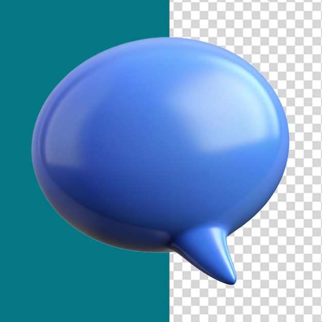 PSD icono de chat 3d en un fondo transparente