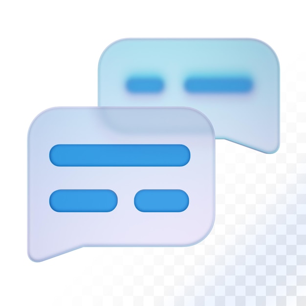 PSD icono de chat 3d