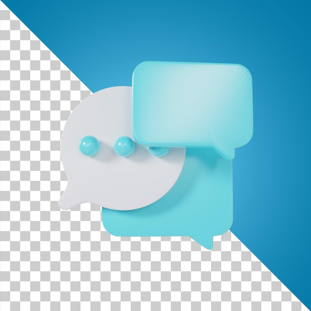 Icono de chat de grupo representación 3d