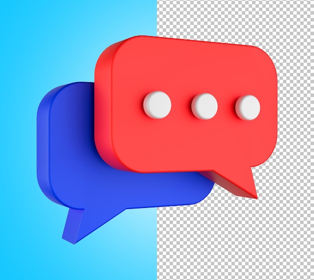 Icono Chat Mensaje 3D