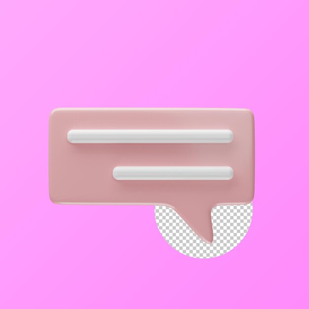 Icono de chat de renderizado 3D