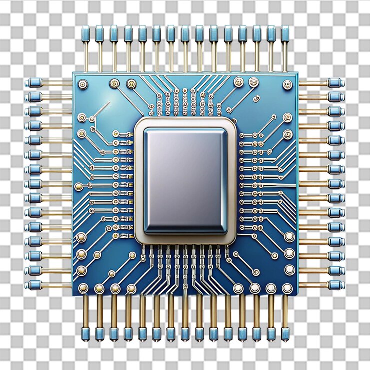 PSD icono de chip de inteligencia artificial de tecnología robótica de primera calidad aislado en un fondo transparente