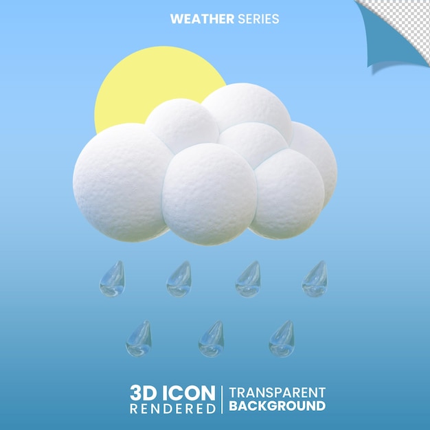 PSD icono de clima soleado 3d