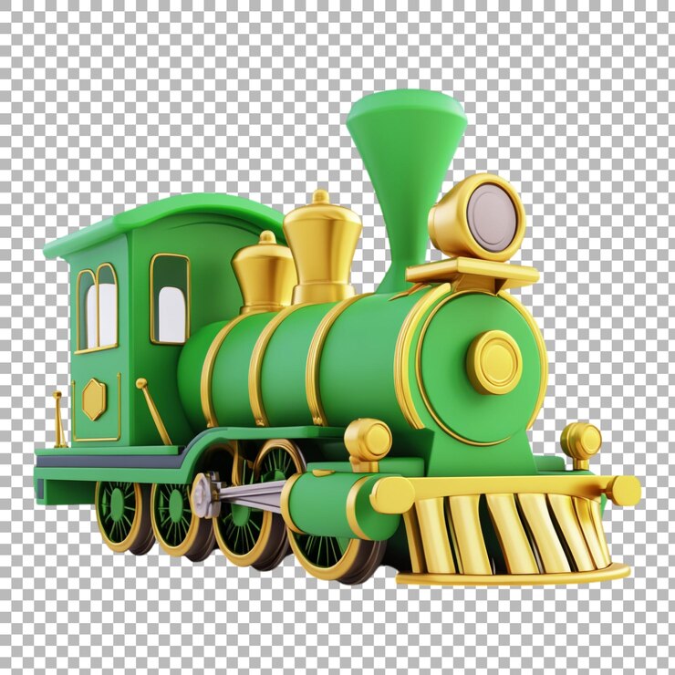 PSD icono de clip de tren png en una representación 3d contra un fondo transparente