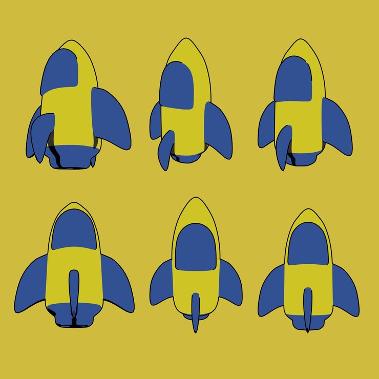 PSD icono de cohete 3d
