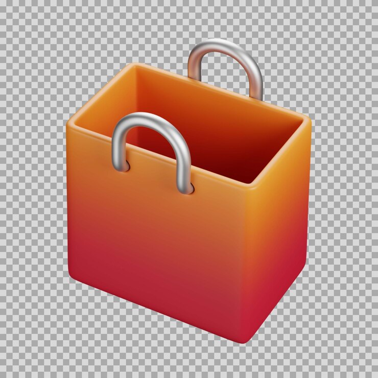 PSD icono de color dinámico de bolsa 3d