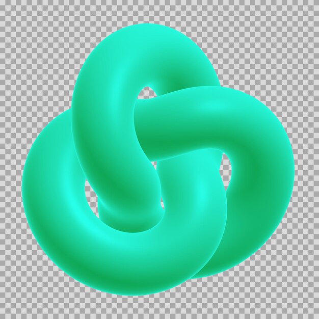 PSD icono de color dinámico del nudo de torus en 3d