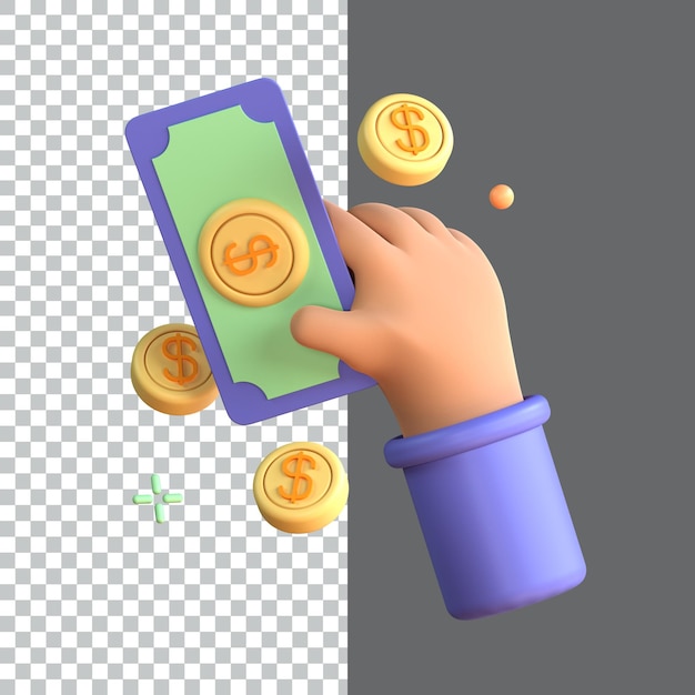 Icono de comercio electrónico 3D renderizar diseño de activos Ilustración de icono 3D