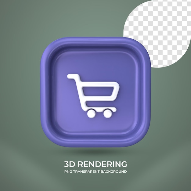Icono de comestibles representación 3d fondo transparente aislado