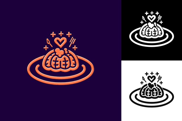 PSD icono de comida haggis con un plato escocés redondo o ovalado m ilustración plana diseño vectorial de alimentos