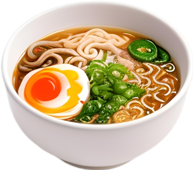 PSD el icono de la comida ramen es un icono de comida ramen colorido y lindo