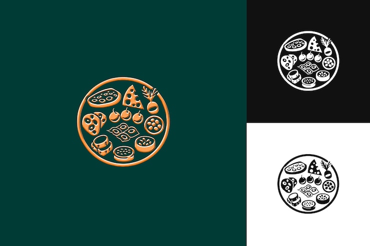 PSD icono de comida tapas con una variedad de pequeños platos españoles tal ilustración plana diseño vectorial de alimentos