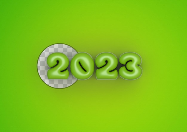 PSD icono de composición transparente realista 2023 3d