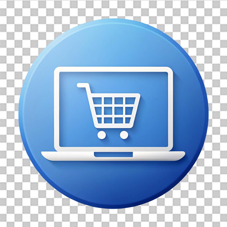PSD icono de compras en línea premium aislado en un fondo transparente