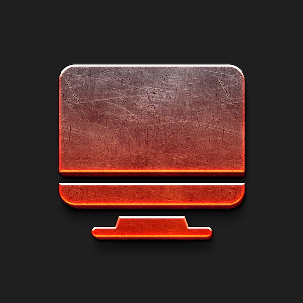 Icono de la computadora psd 3d