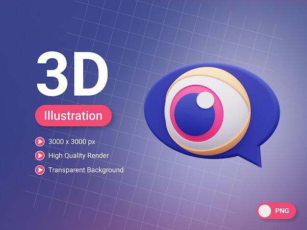 Icono de comunicación visual 3d