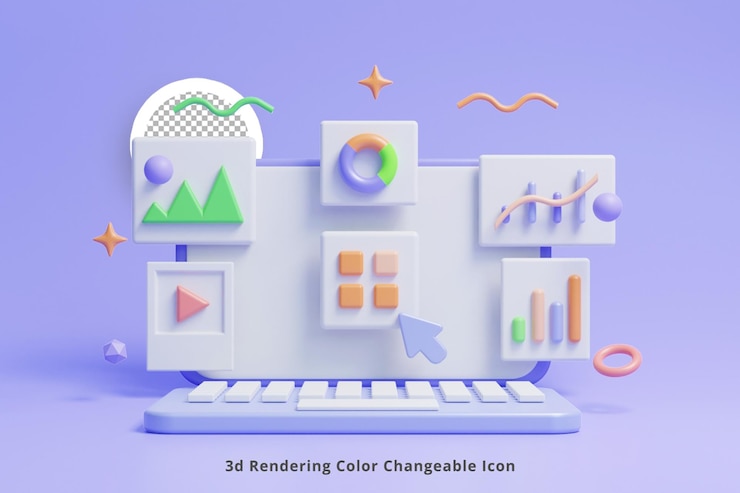 PSD icono de concepto de análisis web y marketing seo o gráfico de análisis de clasificación 3d seo o informe de gráfico seo