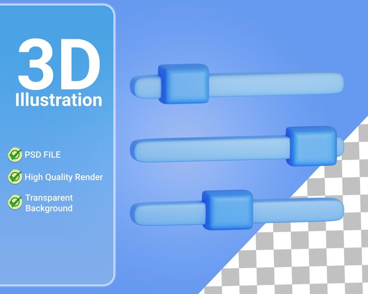 PSD icono de configuración 3d para ui y web aislado