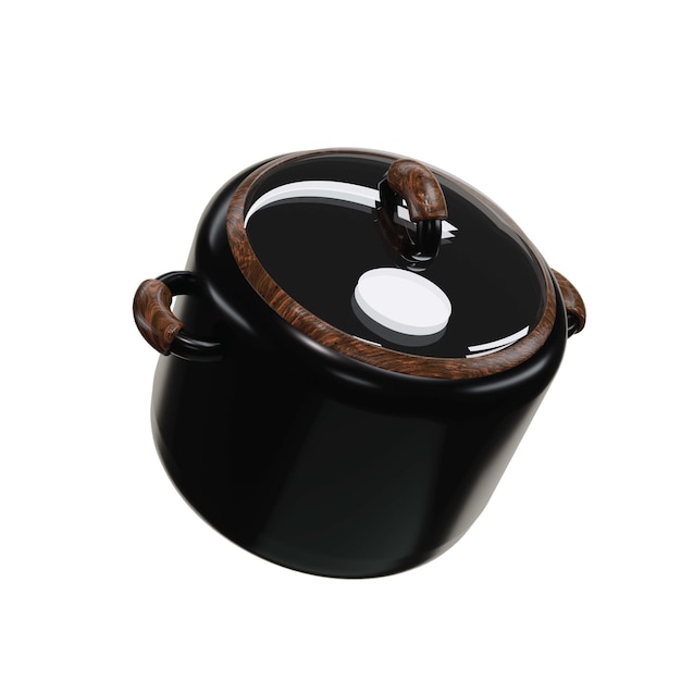 El icono del conjunto de cocina 3D negro