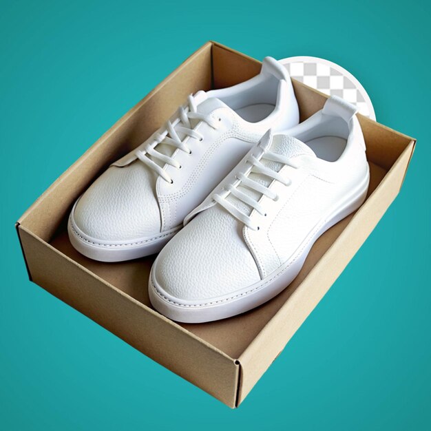 PSD icono conjunto de zapatillas de correr zapatillas de color blanco lado y vista superior