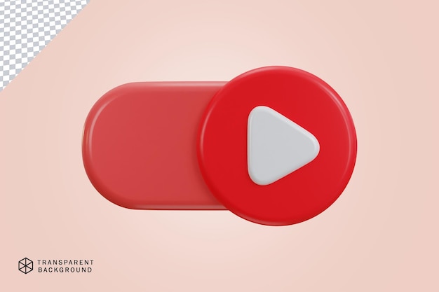 icono de conmutación con icono de reproducción automática Ilustración de representación en 3D