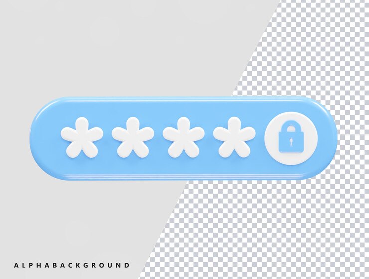 PSD icono de contraseña que representa la ilustración del elemento 3d
