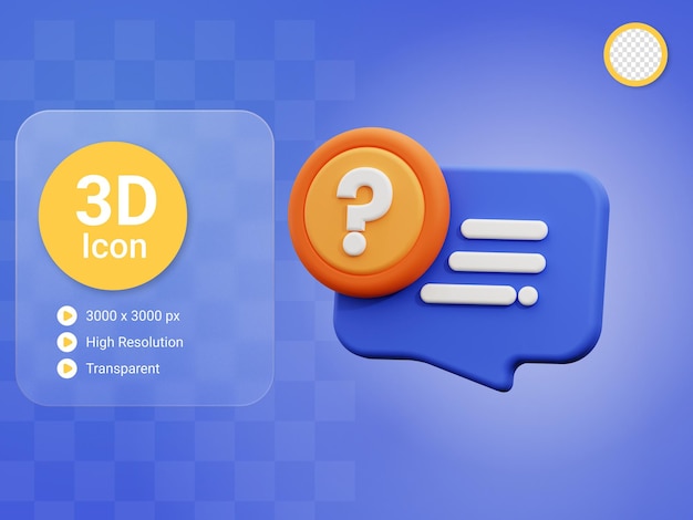 PSD el icono de la conversación en 3d.