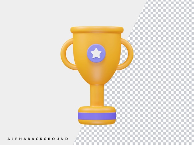 Icono de copa de campeón 3d