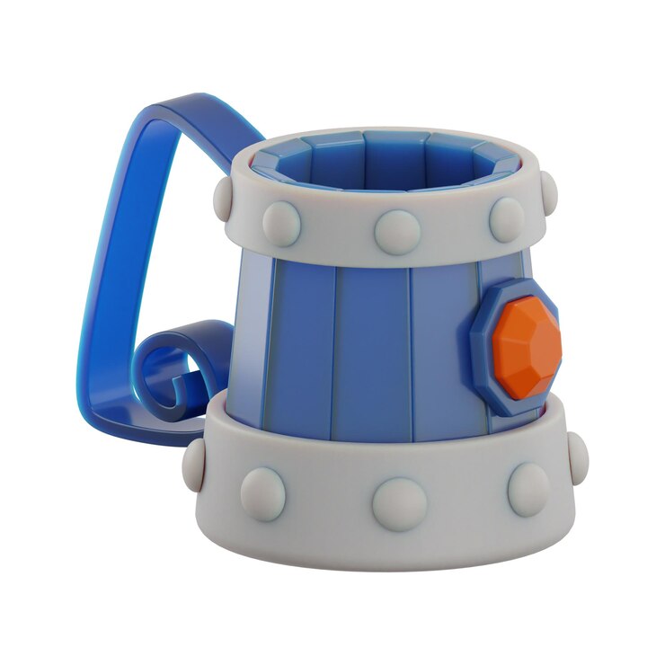 PSD el icono de la copa de madera de premium game asset se representa en 3d en un fondo aislado
