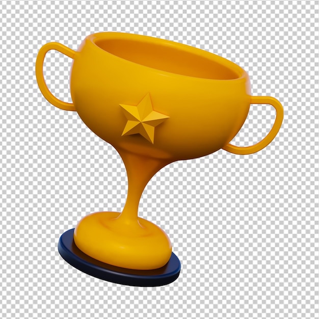 Icono de copa de trofeo 3d