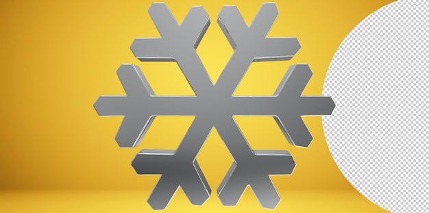 PSD icono de copo de nieve de moda png en fondo transparente