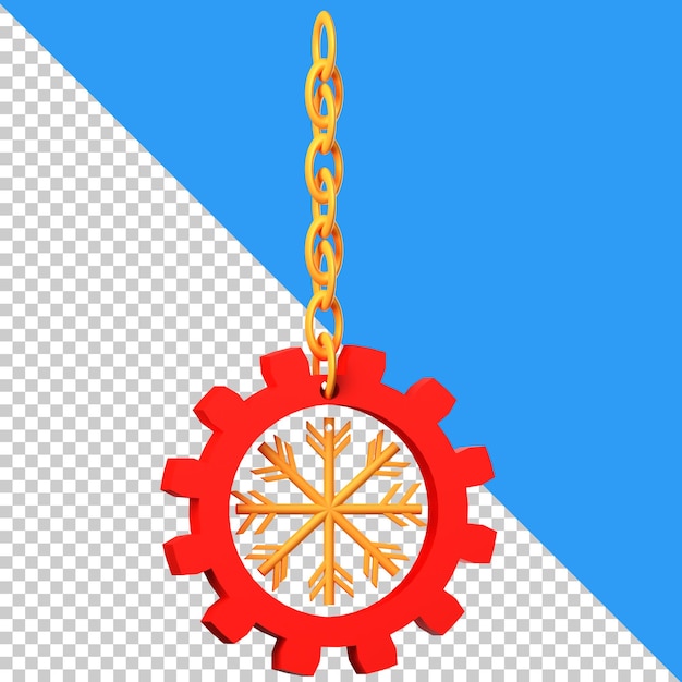 Icono de copo de nieve de navidad aislado en el fondo transparente