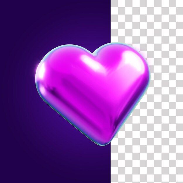 PSD icono de corazón 3d