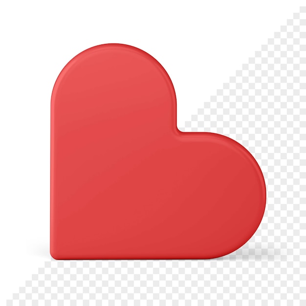 PSD icono de corazón 3d