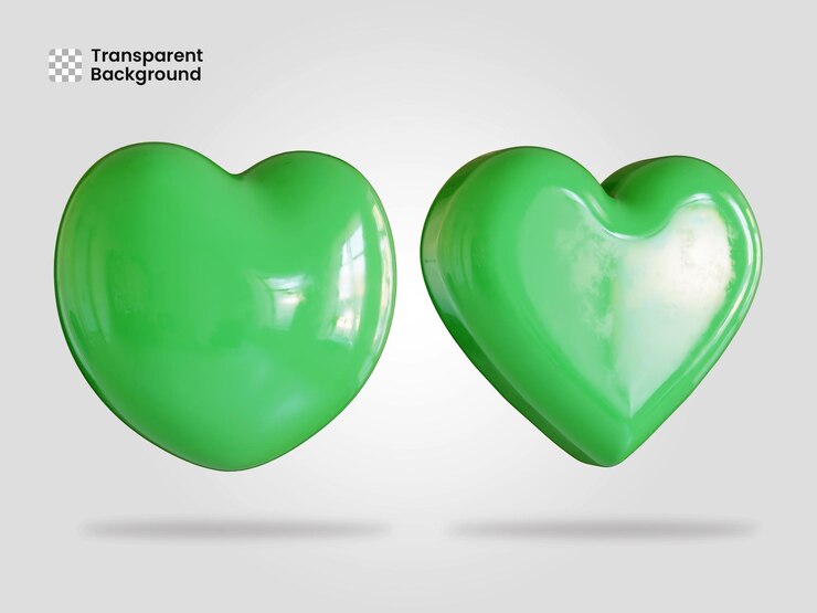 PSD icono de corazón aislado 3d render ilustración