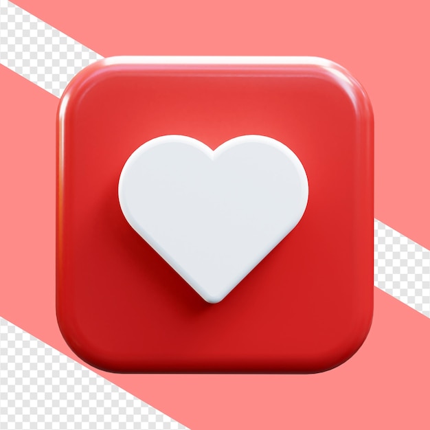Icono de corazón renderizado en 3D en la Plaza Roja