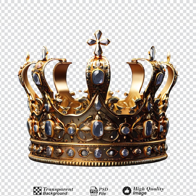 PSD icono de corona 3d aislado en un fondo transparente