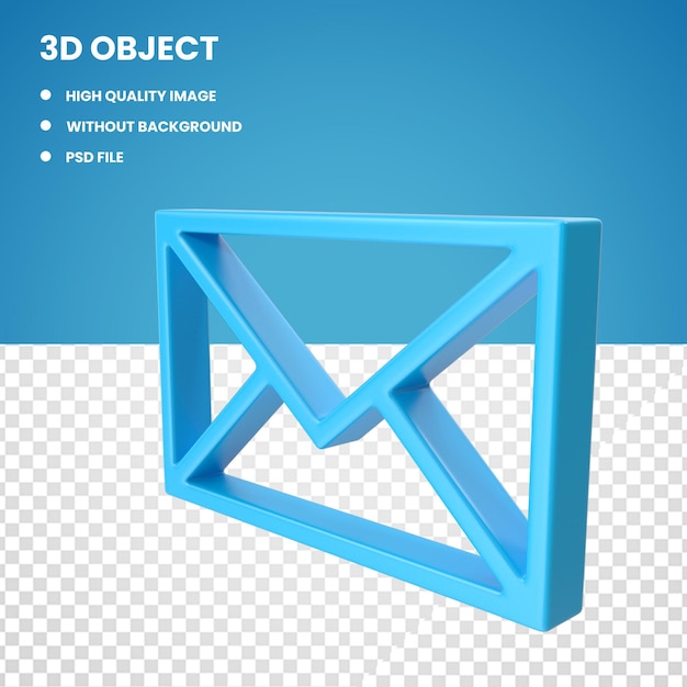 PSD icono de correo 3d