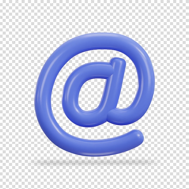Icono de correo electrónico 3d en el signo de la tasa ilustración vectorial del icono de las redes sociales