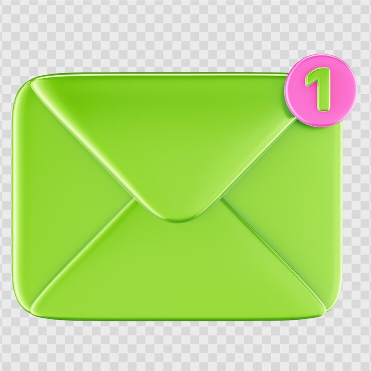 PSD icono de correo electrónico en 3d