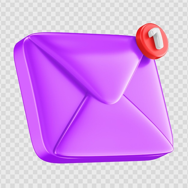 PSD icono de correo electrónico 3d