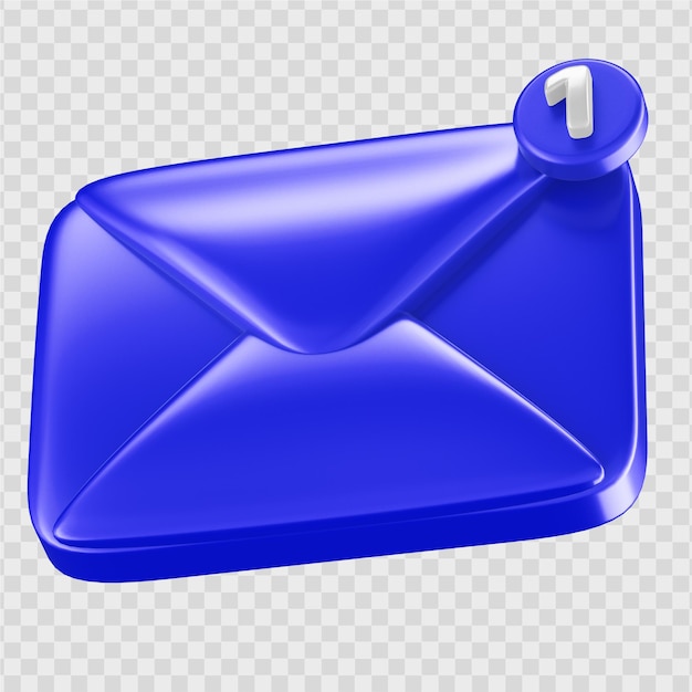 PSD icono de correo electrónico 3d